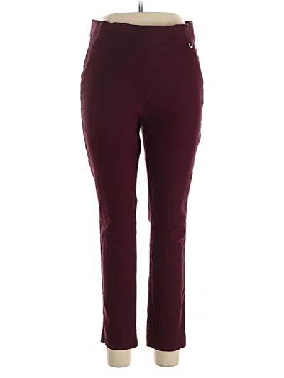 Pre-owned Rafaella Casual Pants In Burgundy