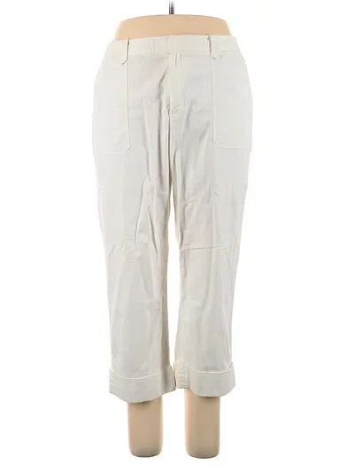 Pre-owned Rafaella Casual Pants In White
