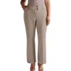 Rafaella Curvy Boot Womens Pocket Polyester Bootcut Pants In Gray