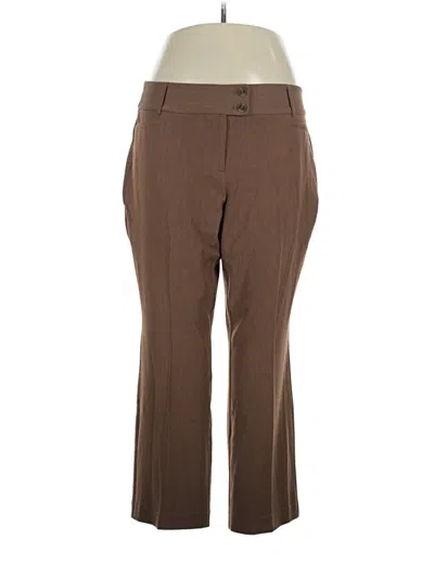 Pre-owned Rafaella Dress Pants In Brown