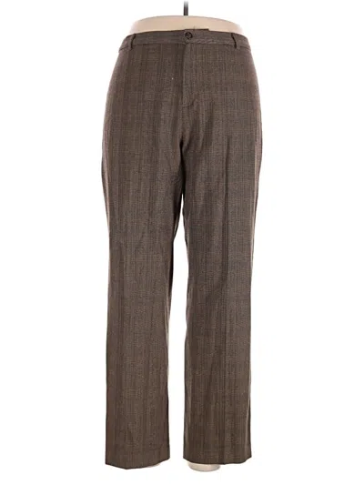 Pre-owned Rafaella Dress Pants In Brown