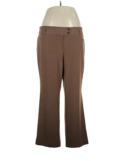 Pre-owned Rafaella Dress Pants In Brown