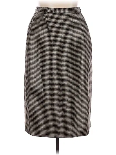 Pre-owned Rafaella Formal Skirt In Brown