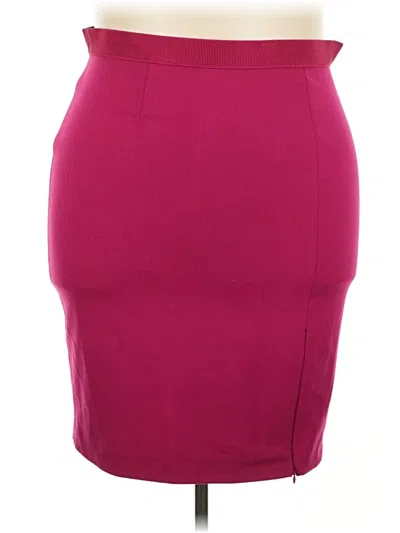 Pre-owned Rafaella Formal Skirt In Burgundy
