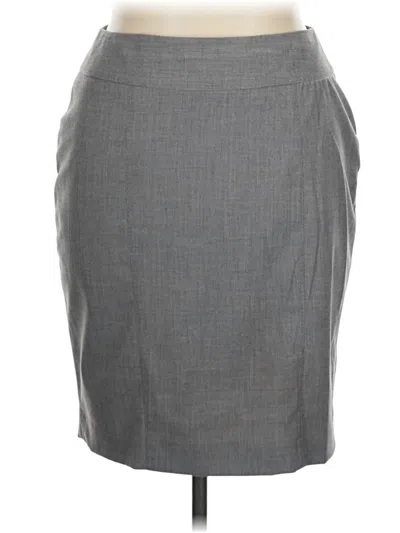 Pre-owned Rafaella Formal Skirt In Gray