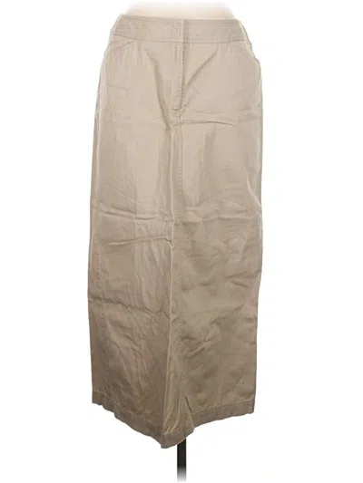 Pre-owned Rafaella Formal Skirt In Tan