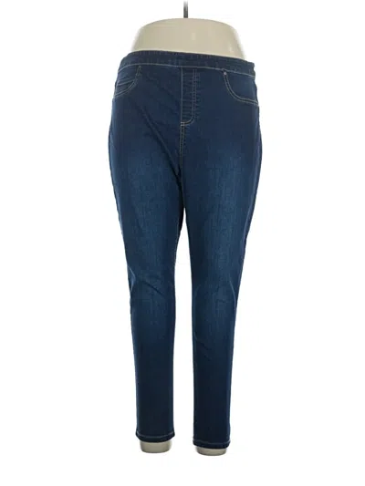 Pre-owned Rafaella Jeggings In Blue