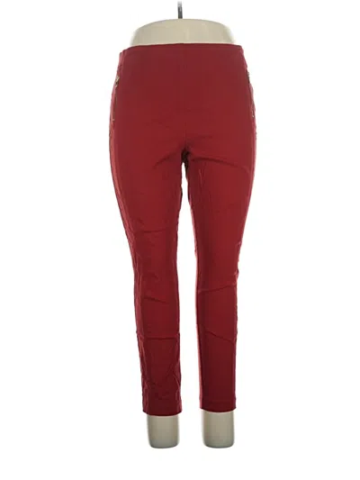 Pre-owned Rafaella Jeggings In Red