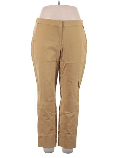 Pre-owned Rafaella Khaki Pant In Brown