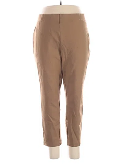 Pre-owned Rafaella Khaki Pant In Brown