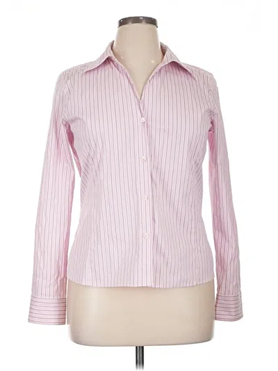 Pre-owned Rafaella Long Sleeve Blouse In Pink