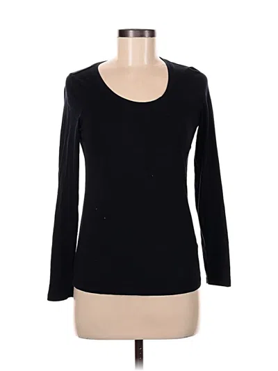 Pre-owned Rafaella Long Sleeve T-shirt In Black
