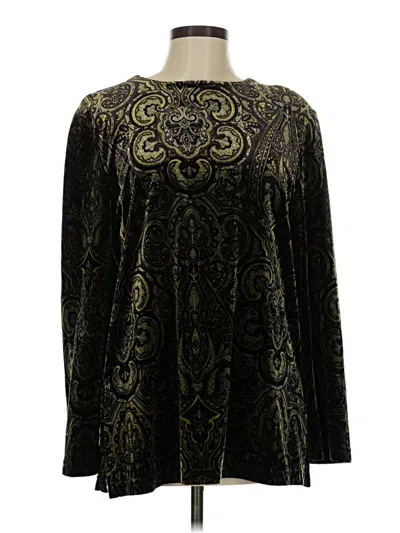 Pre-owned Rafaella Long Sleeve T-shirt In Black