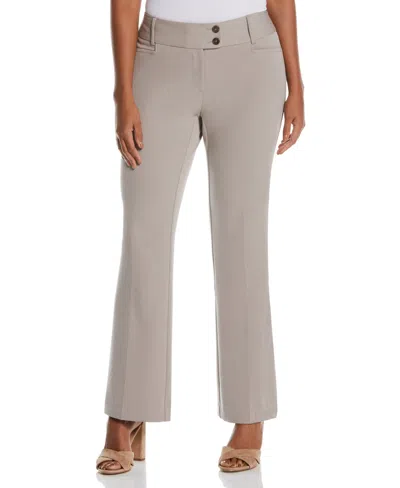 Rafaella Petite Curvy Fit Boot Cut Pants In Gray
