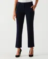 Rafaella Petite Straight Leg Ankle Pants In Blue