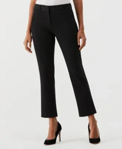 Rafaella Petite Straight Leg Ankle Pants In Black