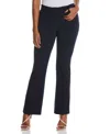 Rafaella Petite Stretch Pull On Classic Fit Crepe Pants In Black
