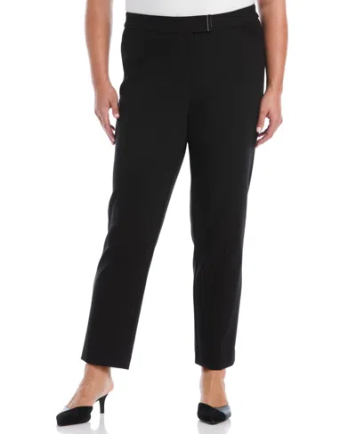 Rafaella Plus Size Ankle Straight Pants In Black