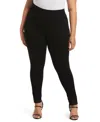 Rafaella Plus Size Comfort Fit Seamed Back Legging Pants In Black