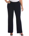 Rafaella Plus Size Curvy Fit Short Length Bootcut Pant In Navy