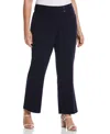 Rafaella Plus Size Curvy Fit Short Length Bootcut Pant In Navy