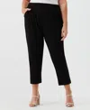 Rafaella Plus Size Easy Pull On Pants In Black