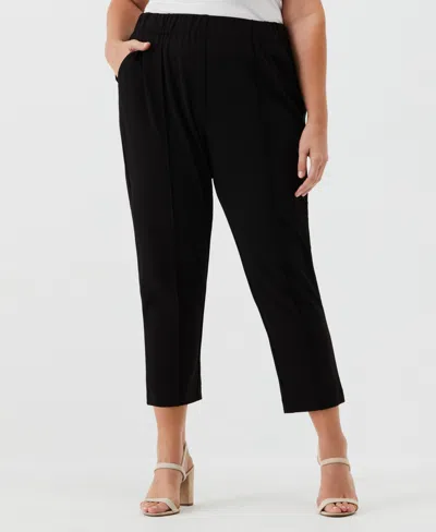 Rafaella Plus Size Easy Pull On Pants In Navy