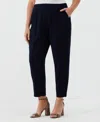 Rafaella Plus Size Easy Pull On Pants In Navy