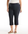 Rafaella Plus Size Horse Bit Pull On Capri In Blue