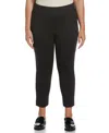Rafaella Plus Size Houndstooth Pull On Pants In Cappuccino