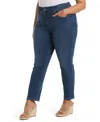 Rafaella Plus Size Modern Fit High Rise Straight Leg Ankle Jeans In Coastal