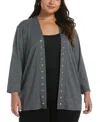 Rafaella Plus Size Open Front Cardigan Sweater