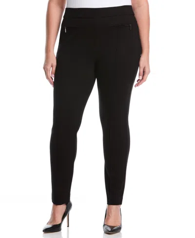 Rafaella Plus Size Plus Size Ponte Slim Leg Pant In Black