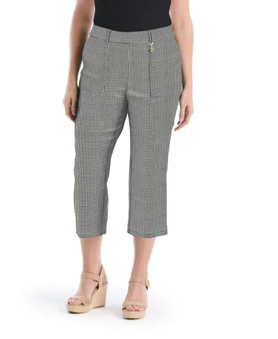 Rafaella Plus Size Pocket Kick Flare Pant In Black
