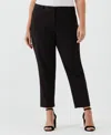 Rafaella Plus Size Straight Leg Ankle Pants In Graphite