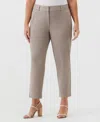 Rafaella Plus Size Straight Leg Ankle Pants In Summer Straw
