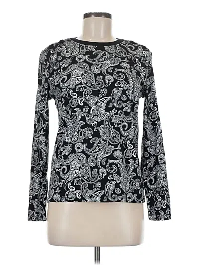 Pre-owned Rafaella Pullover Sweater In Black