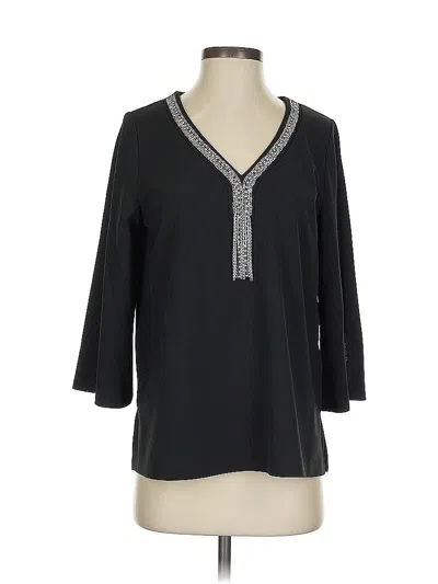 Pre-owned Rafaella Pullover Sweater In Black