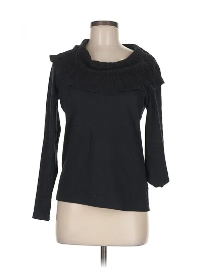 Pre-owned Rafaella Pullover Sweater In Black
