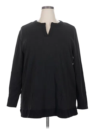 Rafaella Pullover Sweater In Black