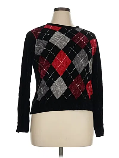 Pre-owned Rafaella Pullover Sweater In Black
