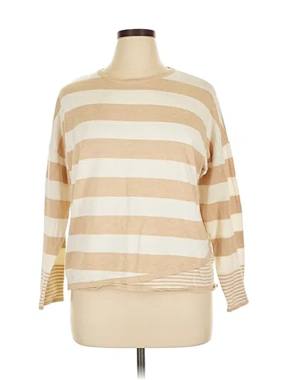 Pre-owned Rafaella Pullover Sweater In Brown
