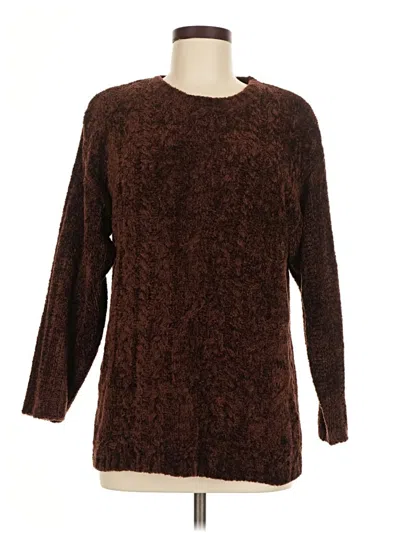 Pre-owned Rafaella Pullover Sweater In Brown