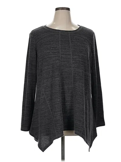 Pre-owned Rafaella Pullover Sweater In Gray