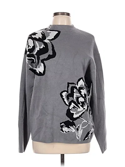 Pre-owned Rafaella Pullover Sweater In Gray