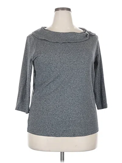 Pre-owned Rafaella Pullover Sweater In Gray