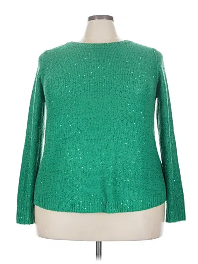 Pre-owned Rafaella Pullover Sweater In Green