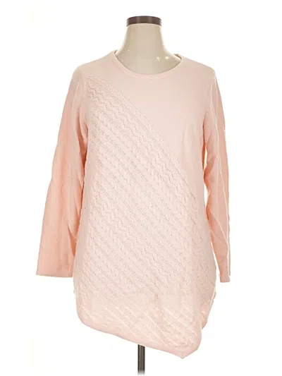 Pre-owned Rafaella Pullover Sweater In Pink