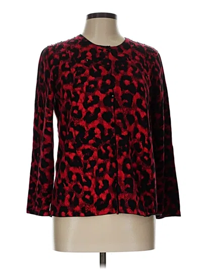 Pre-owned Rafaella Pullover Sweater In Red