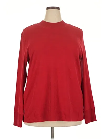 Pre-owned Rafaella Pullover Sweater In Red